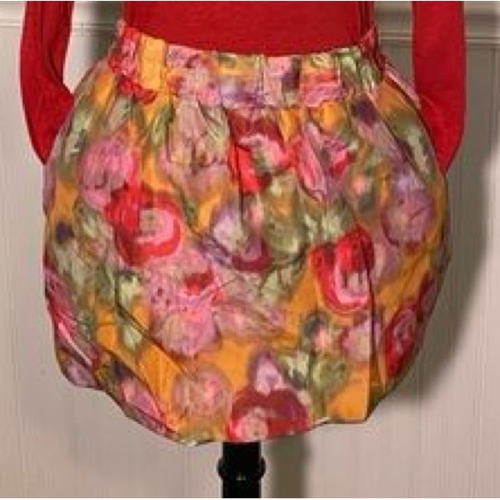 J. Crew Poppy Floral Watercolor Mini Bubble Skirt